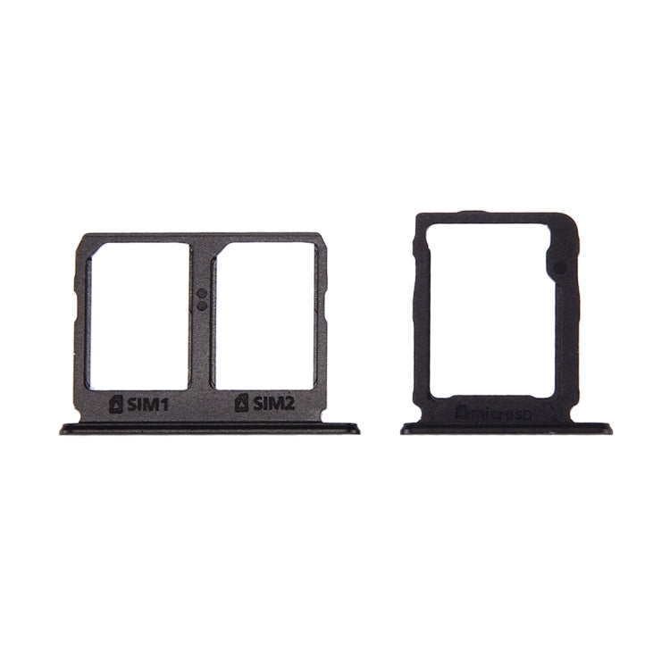 For Galaxy C9 Pro / C9000 SIM Card Tray + Micro SD Card Tray (Black) - Card Socket by PMC TechLife | Online Shopping South Africa | PMC TechLife