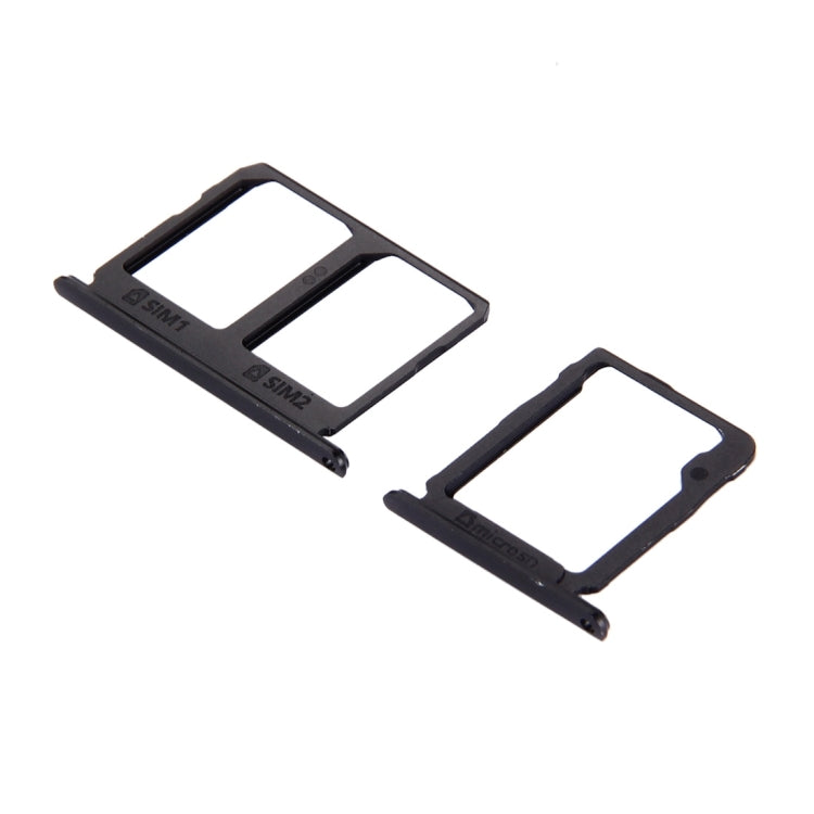 For Galaxy C9 Pro / C9000 SIM Card Tray + Micro SD Card Tray (Black) - Card Socket by PMC TechLife | Online Shopping South Africa | PMC TechLife