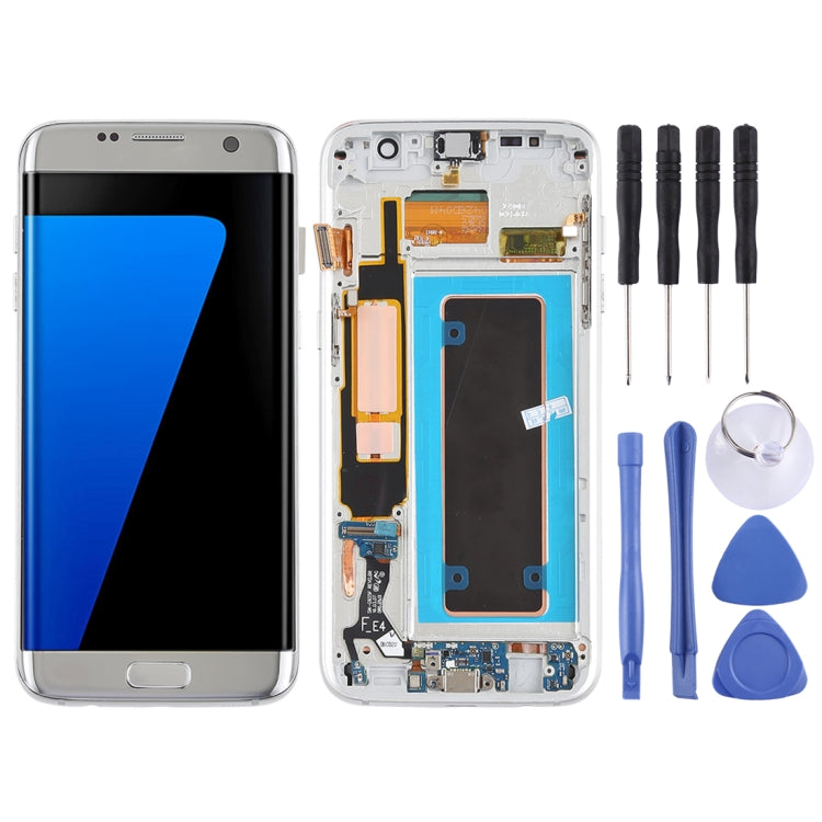 Original Super AMOLED Material LCD Screen and Digitizer Full Assembly(with Frame / Charging Port Flex Cable / Power Button Flex Cable / Volume Button Flex Cable) for Galaxy S7 Edge / G935F / G935FD(Silver) - free shipping - PMc TechLife - Order now!