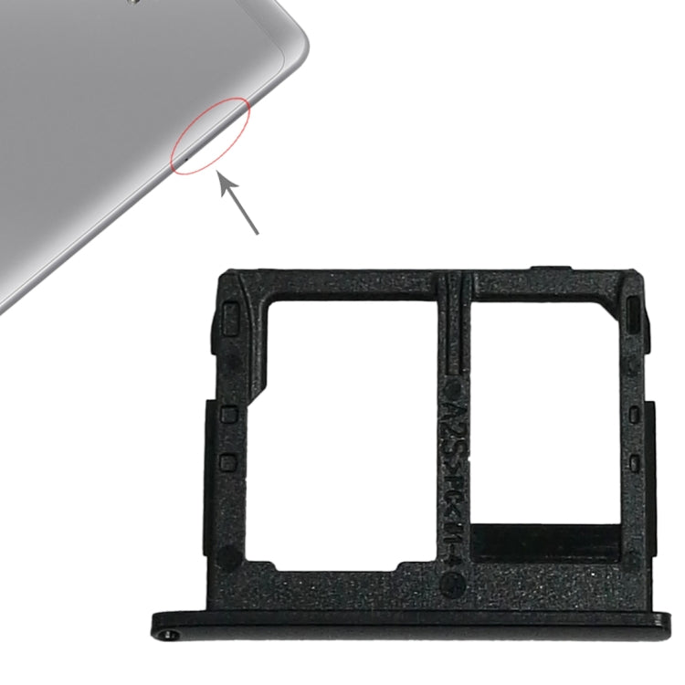 For Galaxy Tab A 8.0 / T380 / T385 SIM Card Tray +  Micro SD Card Tray (Black) - free shipping - PMc TechLife - Order now!