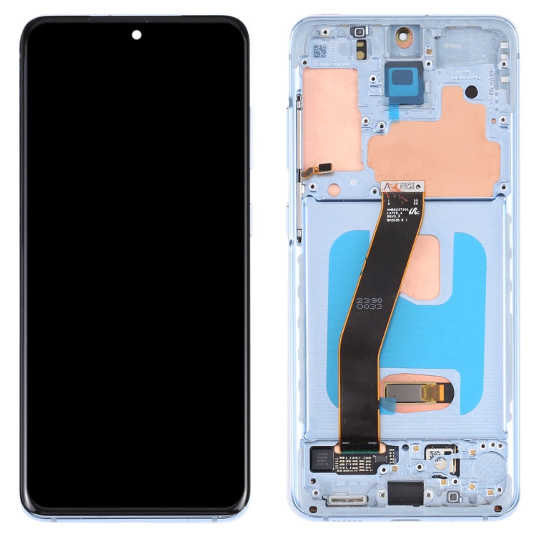 Original Dynamic AMOLED Material LCD Screen and Digitizer Full Assembly with Frame for Samsung Galaxy S20 4G SM-G980(Blue) - free shipping - PMc TechLife - Order now!