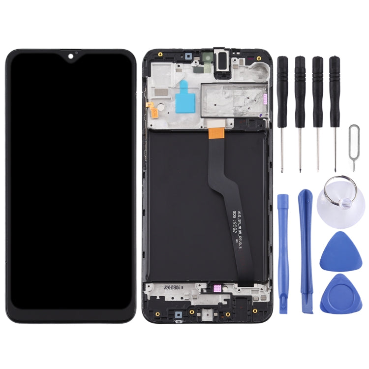 OEM LCD Screen for Samsung Galaxy A10 / SM-A105F (Single Card Version) Digitizer Full Assembly with Frame (Black) - free shipping - PMc TechLife - Order now!