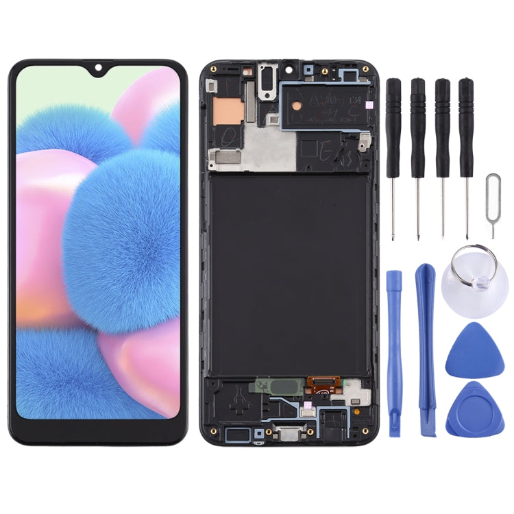 TFT LCD Screen for Samsung Galaxy A30s  Digitizer Full Assembly with Frame (Black) - free shipping - PMc TechLife - Order now!