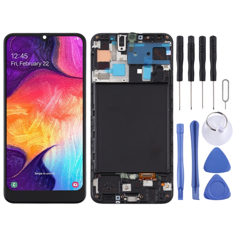 TFT LCD Screen for Samsung Galaxy A50 Digitizer Full Assembly with Frame (Not Supporting Fingerprint Identification)(Black) - free shipping - PMc TechLife - Order now!