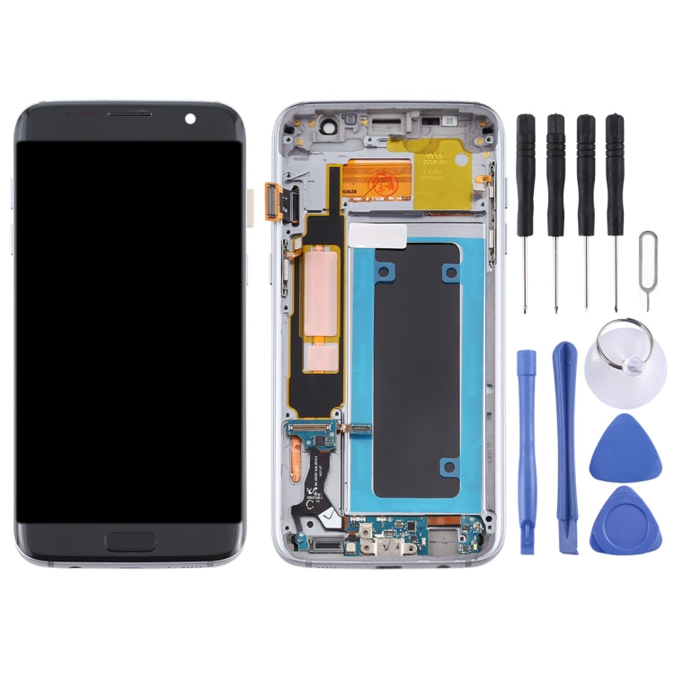 OLED LCD Screen for Samsung Galaxy S7 Edge / SM-G935F Digitizer Full Assembly with Frame (Black) - free shipping - PMc TechLife - Order now!