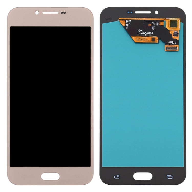 OLED LCD Screen for Samsung Galaxy A8 (2016) / SM-A810 with Digitizer Full Assembly (Gold) - free shipping - PMc TechLife - Order now!
