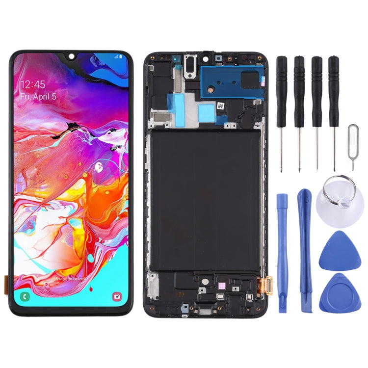 TFT LCD Screen for Samsung Galaxy A70  Digitizer Full Assembly with Frame, Not Supporting Fingerprint Identification (Black) - free shipping - PMc TechLife - Order now!
