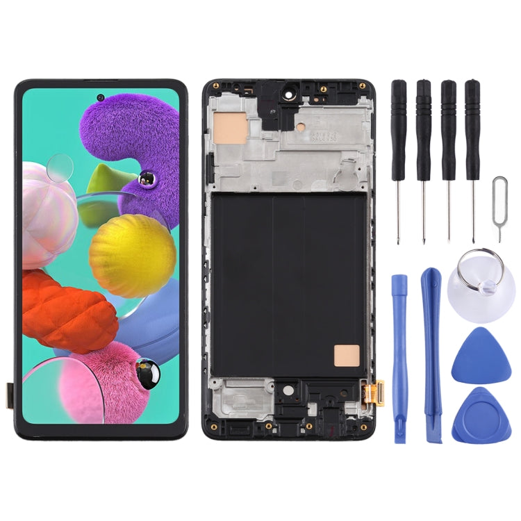TFT Material LCD Screen and Digitizer Full Assembly With Frame, Not Supporting Fingerprint Identification for Samsung Galaxy A51 4G(Black) - free shipping - PMc TechLife - Order now!