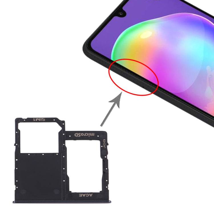 For Samsung Galaxy A31 SIM Card Tray + Micro SD Card Tray (Black) - free shipping - PMc TechLife - Order now!