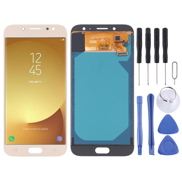 TFT LCD Screen for Galaxy J7 (2017) / J7 Pro /  J730F/DS, J730FM/DS,AT&T with Digitizer Full Assembly (Gold) - free shipping - PMc TechLife - Order now!