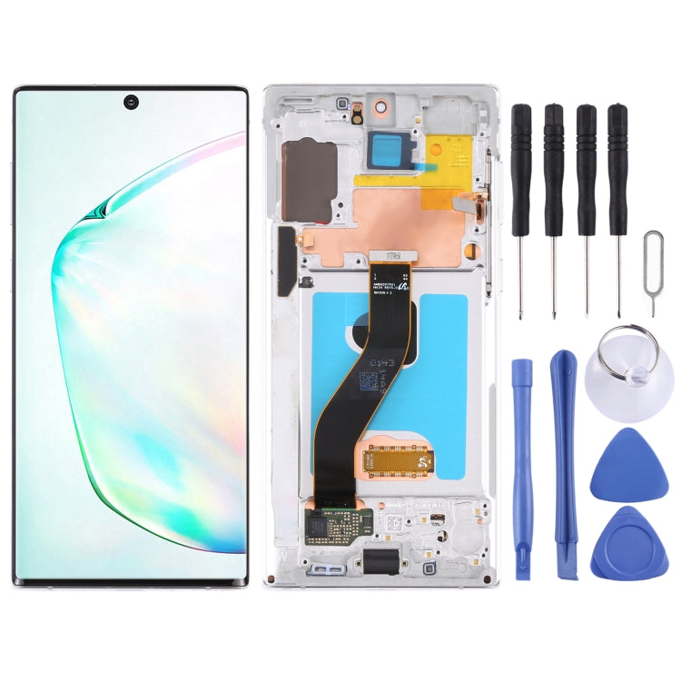Original LCD Screen for Samsung Galaxy Note10 4G/Note10 5G SM-N971/N970 Digitizer Full Assembly With Frame (Silver) - free shipping - PMc TechLife - Order now!
