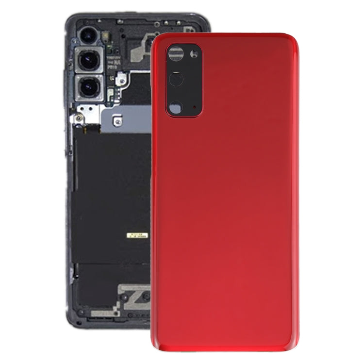For Samsung Galaxy S20 Battery Back Cover with Camera Lens Cover(Red) - free shipping - PMc TechLife - Order now!