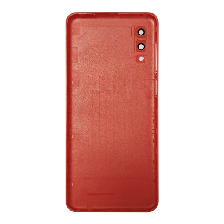 For Samsung Galaxy A02 Battery Back Cover with Camera Lens Cover (Red) - free shipping - PMc TechLife - Order now!