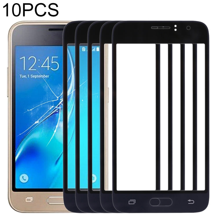 For Samsung Galaxy J1 (2016) / J120 10pcs Front Screen Outer Glass Lens (Black) - free shipping - PMc TechLife - Order now!