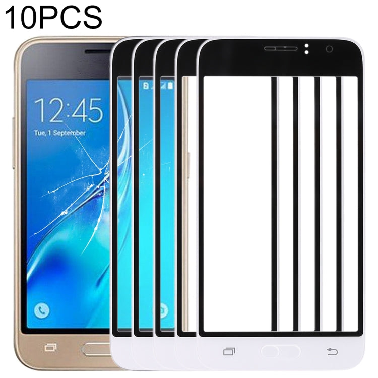 For Samsung Galaxy J1 (2016) / J120 10pcs Front Screen Outer Glass Lens (White) - free shipping - PMc TechLife - Order now!