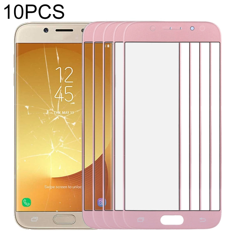 For Samsung Galaxy J7 (2017) / J730 10pcs Front Screen Outer Glass Lens (Rose Gold) - free shipping - PMc TechLife - Order now!