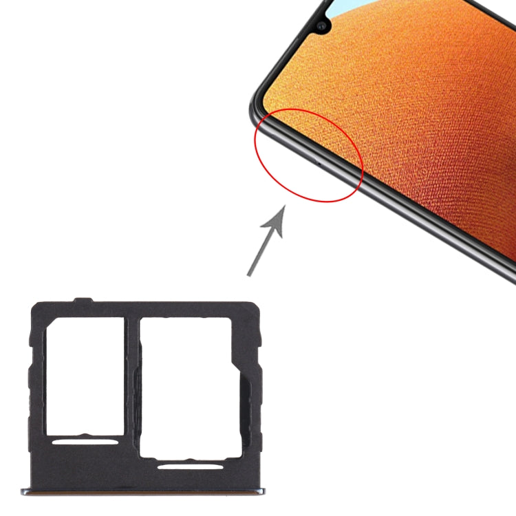 For Samsung Galaxy A32 5G SM-A326B SIM Card Tray + SIM Card Tray / Micro SD Card Tray (Black) - free shipping - PMc TechLife - Order now!