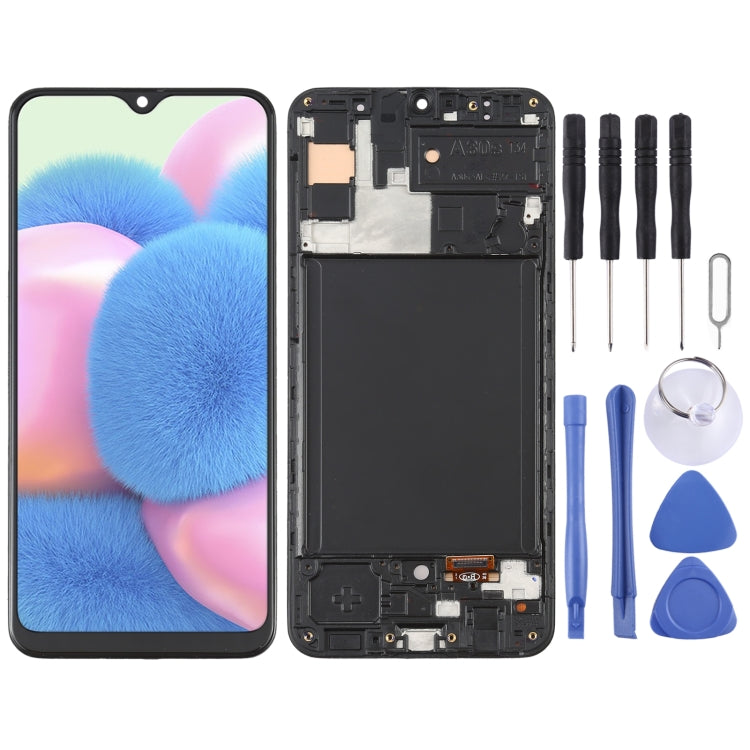 6.36 inch OLED LCD Screen for Samsung Galaxy A30S SM-A307 Digitizer Full Assembly with Frame (Black) - free shipping - PMc TechLife - Order now!
