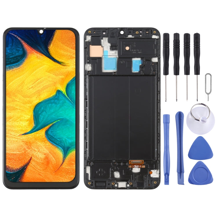 6.36 inch OLED LCD Screen for Samsung Galaxy A30 SM-A305 Digitizer Full Assembly with Frame (Black) - free shipping - PMc TechLife - Order now!