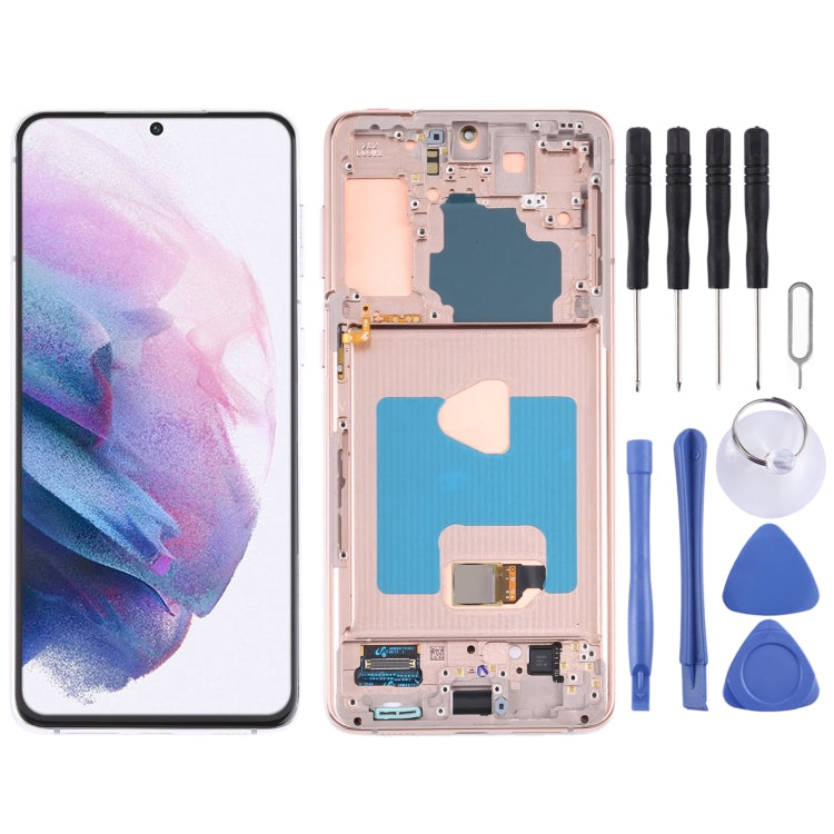 For Samsung Galaxy S21+ 5G SM-G996 Original LCD Screen Digitizer Full Assembly With Frame (Gold) - free shipping - PMc TechLife - Order now!