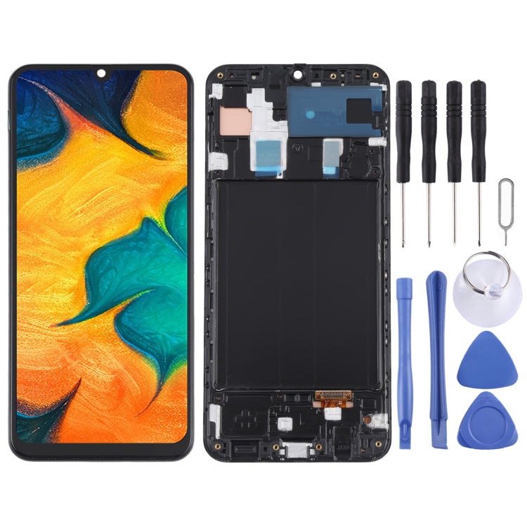 Original Super AMOLED LCD Screen for Samsung Galaxy A30 SM-A305 Digitizer Full Assembly with Frame (Black) - free shipping - PMc TechLife - Order now!