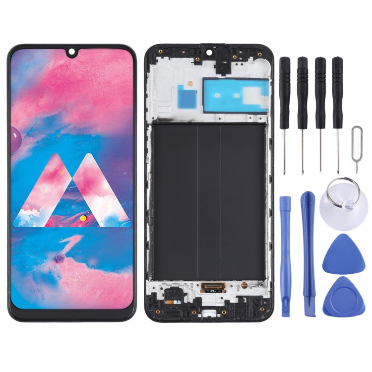 Original LCD Screen and Digitizer Full Assembly with Frame for Samsung Galaxy M30 SM-M305 (Black) - free shipping - PMc TechLife - Order now!