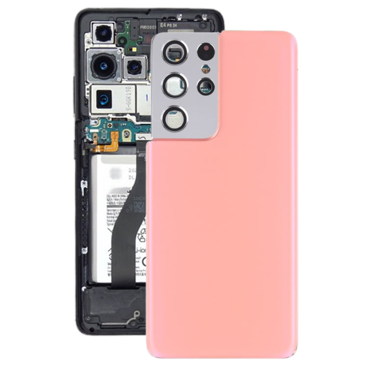 For Samsung Galaxy S21 Ultra 5G Battery Back Cover with Camera Lens Cover (Pink) - free shipping - PMc TechLife - Order now!