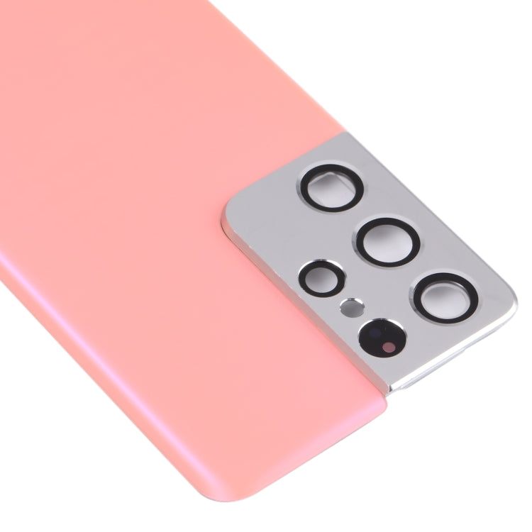 For Samsung Galaxy S21 Ultra 5G Battery Back Cover with Camera Lens Cover (Pink) - free shipping - PMc TechLife - Order now!