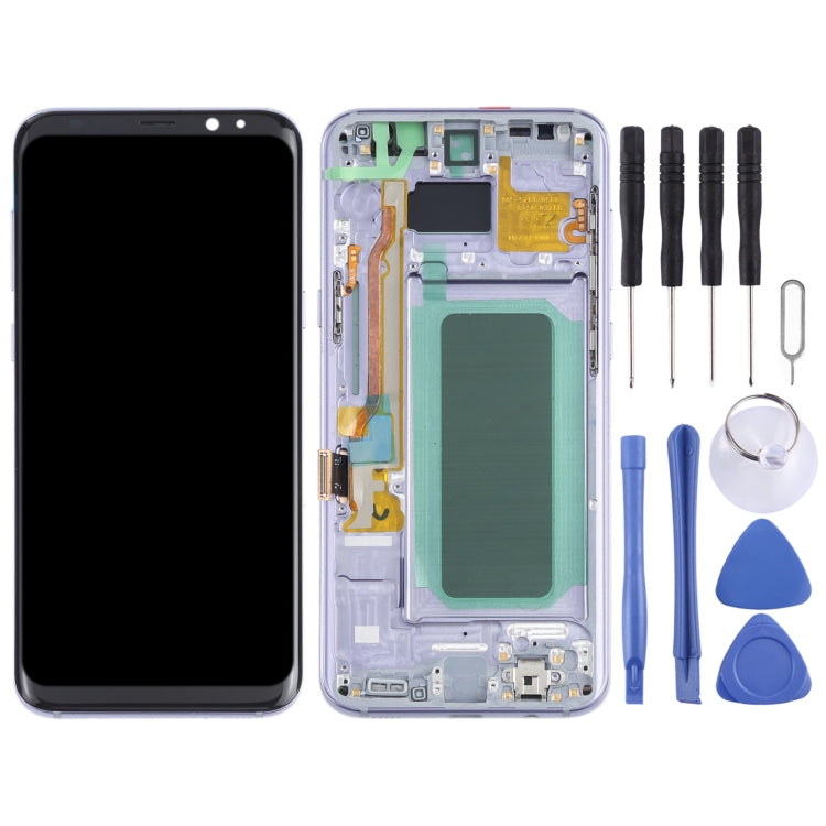 OLED LCD Screen for Samsung Galaxy S8+ SM-G955 Digitizer Full Assembly with Frame (Purple) - free shipping - PMc TechLife - Order now!