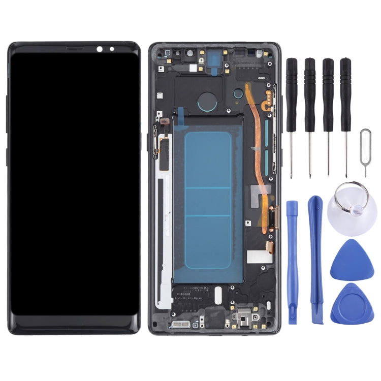 OLED LCD Screen for Samsung Galaxy Note 8 SM-N950 Digitizer Full Assembly with Frame (Black) - free shipping - PMc TechLife - Order now!