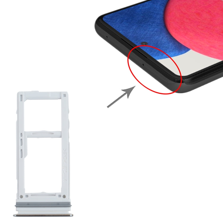 For Samsung Galaxy A52S 5G SM-A528 SIM Card Tray + SIM Card Tray / Micro SD Card Tray (Silver) - free shipping - PMc TechLife - Order now!