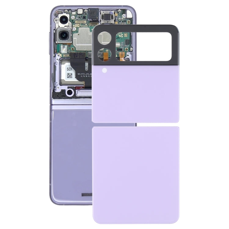 For Samsung Galaxy Z Flip3 5G SM-F711B Glass Battery Back Cover (Purple) - free shipping - PMc TechLife - Order now!
