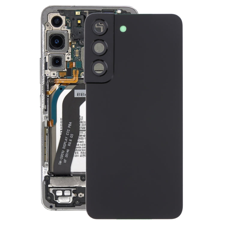 For Samsung Galaxy S22 5G SM-S901B Battery Back Cover with Camera Lens Cover (Black) - free shipping - PMc TechLife - Order now!