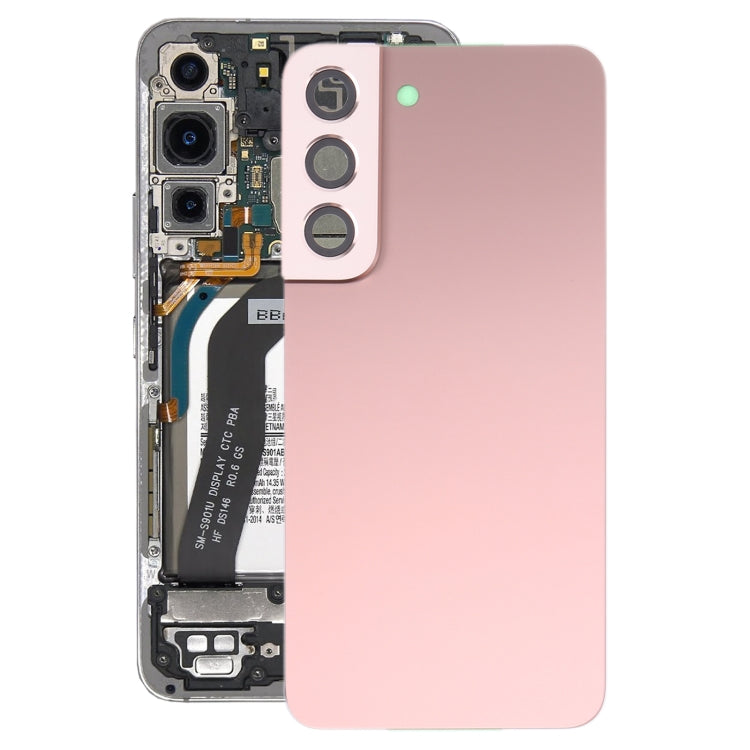 For Samsung Galaxy S22 5G SM-S901B Battery Back Cover with Camera Lens Cover (Pink) - free shipping - PMc TechLife - Order now!