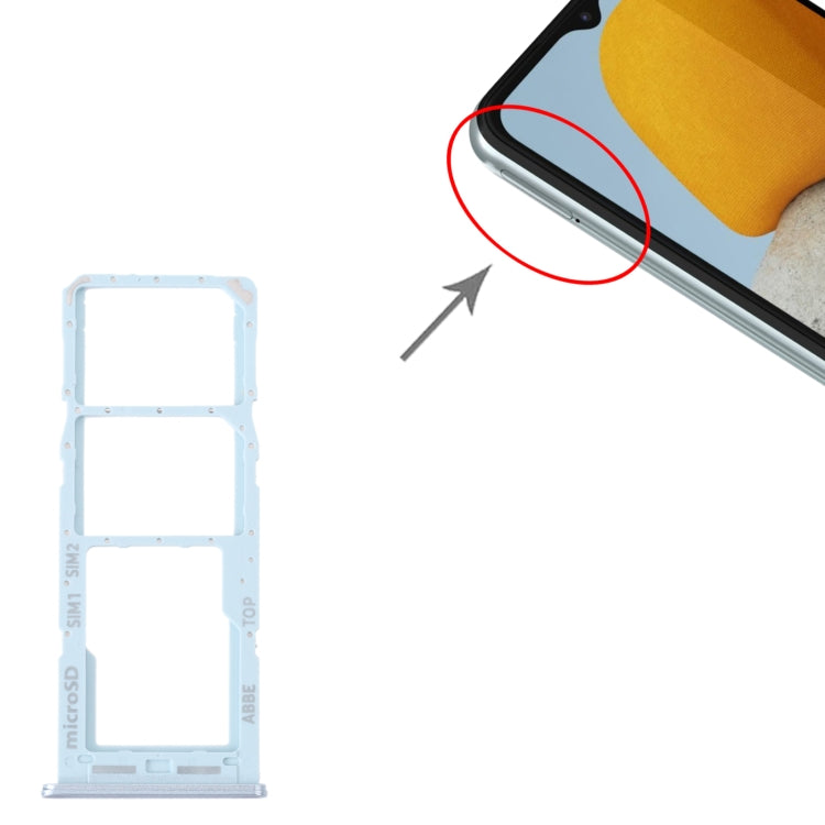 For Samsung Galaxy M23 SM-M236B Original SIM Card Tray + SIM Card Tray + Micro SD Card Tray (Blue) - free shipping - PMc TechLife - Order now!