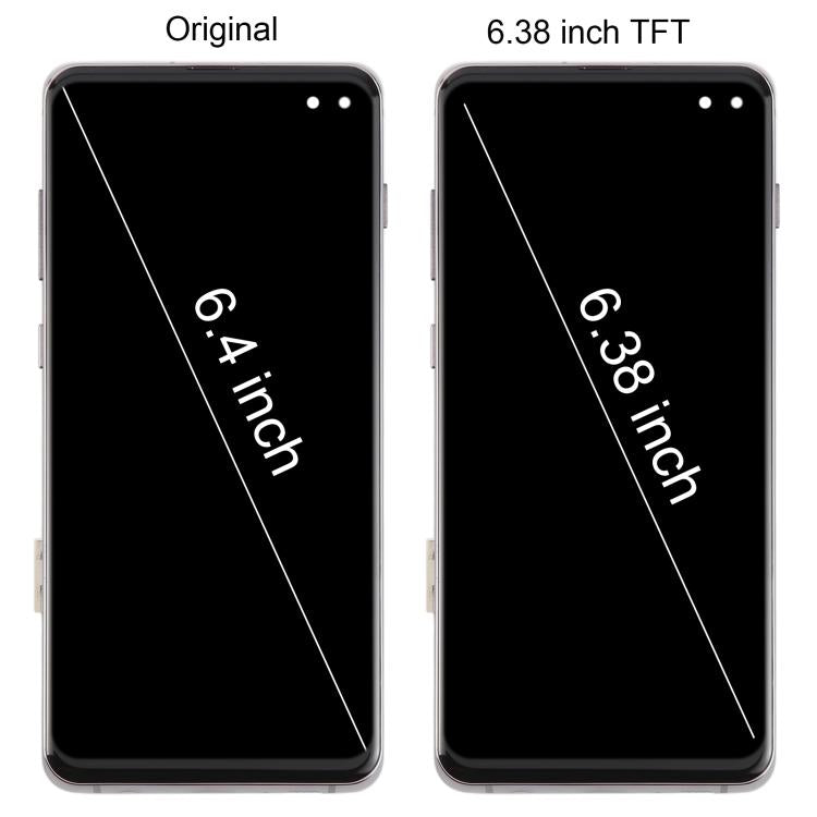 For Samsung Galaxy S10+ SM-G975F 6.38 inch TFT LCD Screen Digitizer Full Assembly with Frame, Not Supporting Fingerprint Identification(Gold) - free shipping - PMC TechLife - Order now!