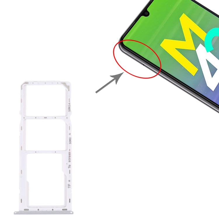 For Samsung Galaxy M42 5G SM-A436B Original SIM Card Tray + SIM Card Tray + Micro SD card tray (Silver) - free shipping - PMc TechLife - Order now!