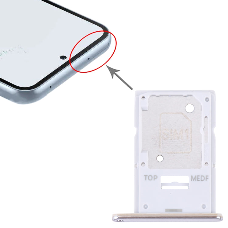 For Samsung Galaxy A54 SM-A546 Original SIM Card Tray + Micro SD Card Tray (Gold) - free shipping - PMc TechLife - Order now!