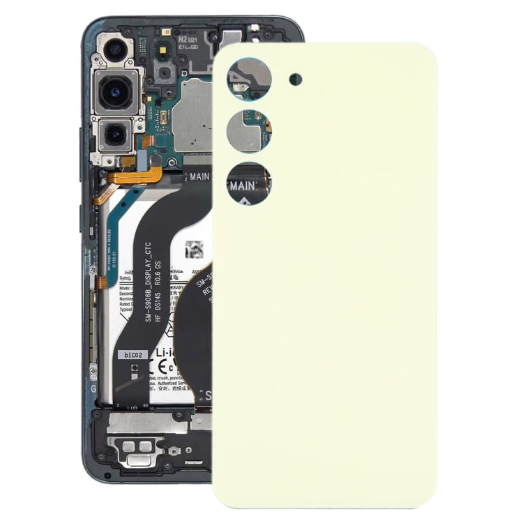 For Samsung Galaxy S23 SM-S911B OEM Glass Battery Back Cover(Yellow) - free shipping - PMc TechLife - Order now!