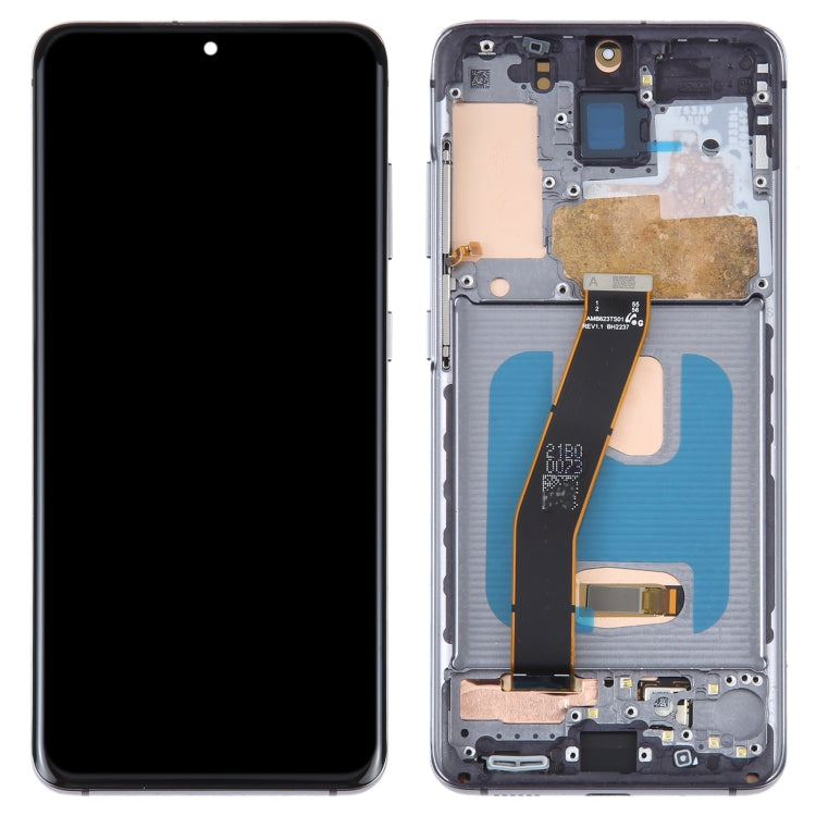 OLED Material LCD Screen for Samsung Galaxy S20 SM-G980 Digitizer Full Assembly With Frame(Black) - free shipping - PMc TechLife - Order now!
