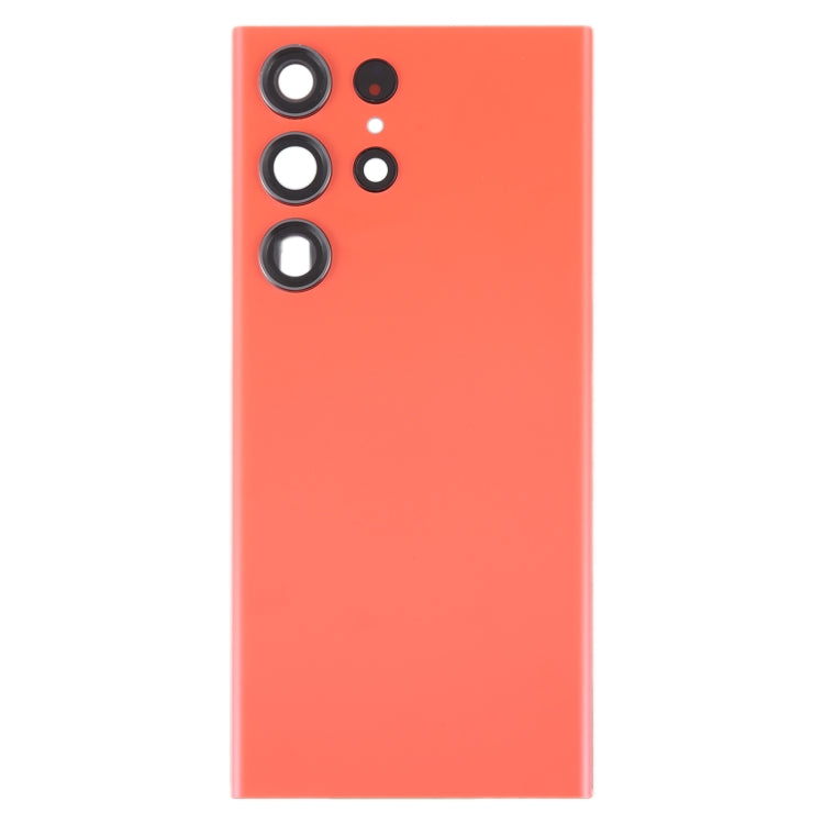For Samsung Galaxy S23 Ultra SM-S918 Glass Battery Back Cover with Camera Lens Cover(Red) - free shipping - PMc TechLife - Order now!