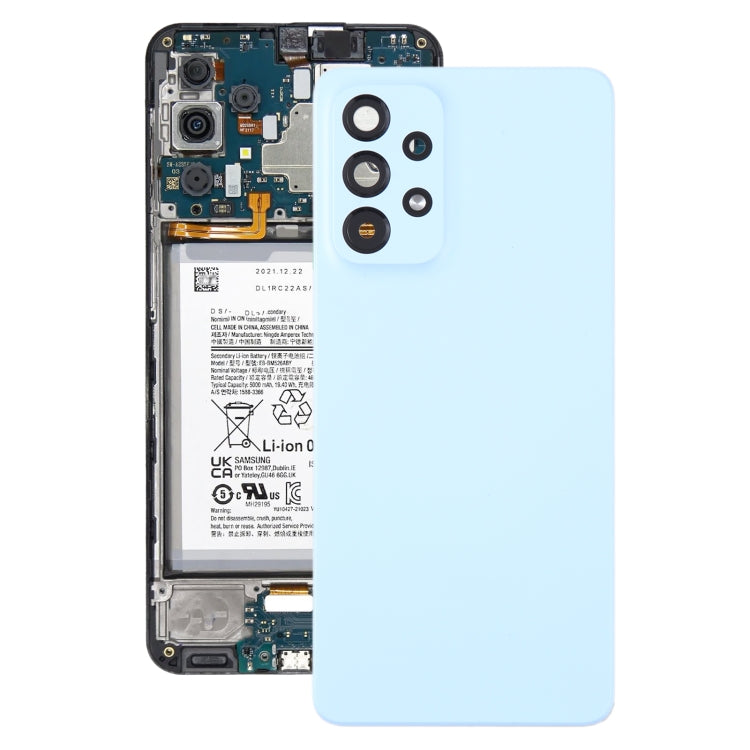For Samsung Galaxy A33 5G SM-A336B Original Battery Back Cover with Camera Lens Cover(Blue) - free shipping - PMc TechLife - Order now!