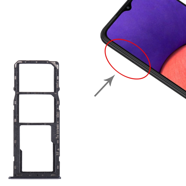 For Samsung Galaxy A22 5G SM-A226B Original SIM Card Tray + SIM Card Tray + Micro SD Card Tray (Black) - free shipping - PMc TechLife - Order now!