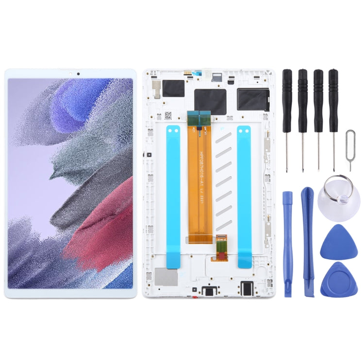 For Samsung Galaxy Tab A7 Lite SM-T225 LTE Edition Original LCD Screen Digitizer Full Assembly with Frame (White) - free shipping - PMc TechLife - Order now!