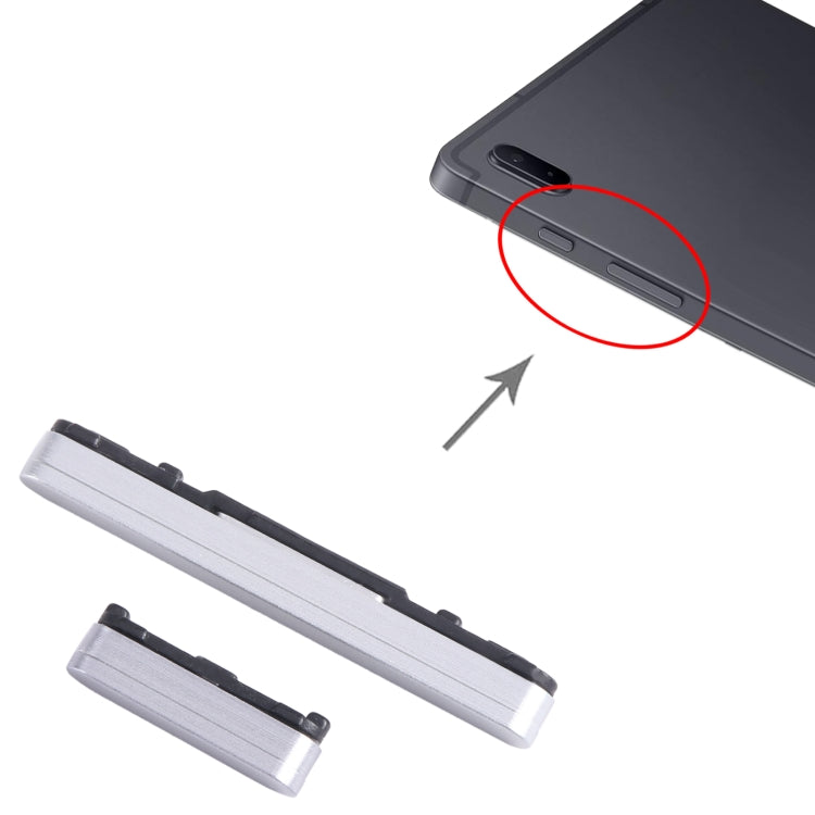 For Samsung Galaxy Tab S8+ SM-X800/X806/X806B/X806U/X806N/X808 1set Original Power Button + Volume Control Button (Silver) - free shipping - PMc TechLife - Order now!