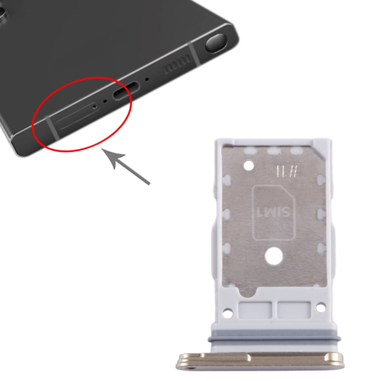 For Samsung Galaxy S24 Ultra 5G SM-S928B Original SIM + SIM Card Tray (Gold) - free shipping - PMc TechLife - Order now!