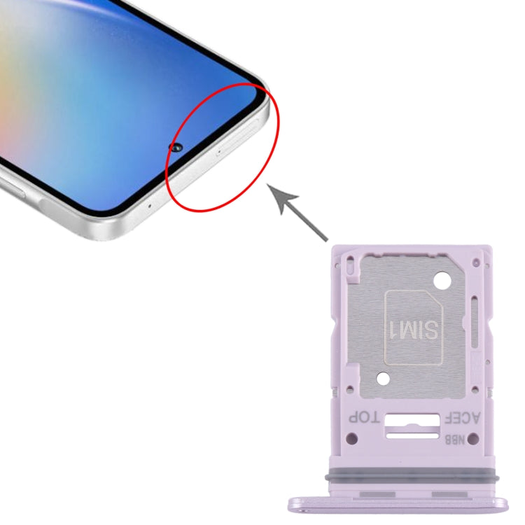 For Samsung Galaxy A35 SM-A356B Original SIM Card Tray + SIM / Micro SD Card Tray (Purple) - free shipping - PMc TechLife - Order now!