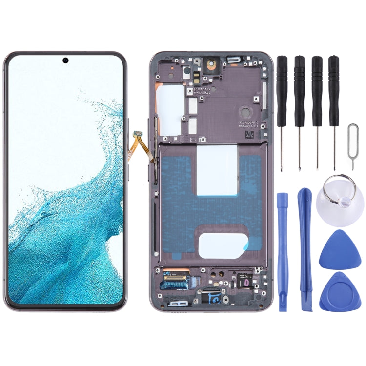 For Samsung Galaxy S22 5G SM-S901B Original LCD Screen Digitizer Full Assembly with Frame (Black) - free shipping - PMc TechLife - Order now!