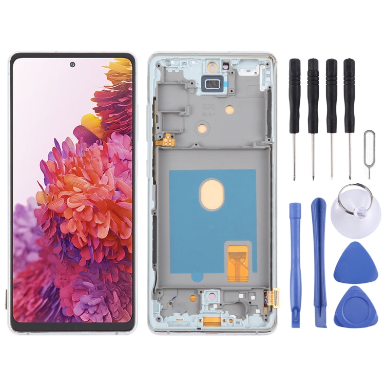 For Samsung Galaxy S20 FE SM-G780F 6.43 inch OLED LCD Screen Digitizer Full Assembly with Frame (Silver) - free shipping - PMc TechLife - Order now!