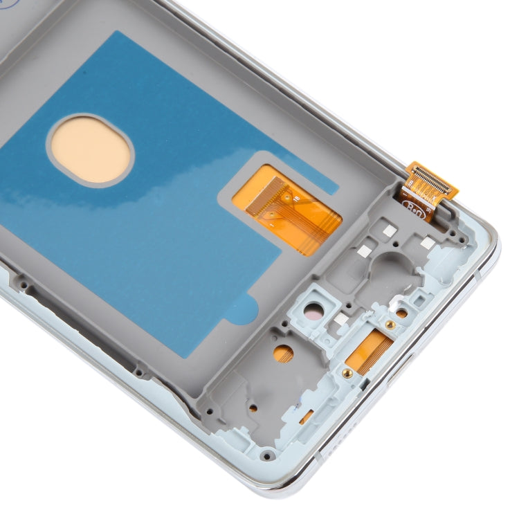 For Samsung Galaxy S20 FE SM-G780F 6.43 inch OLED LCD Screen Digitizer Full Assembly with Frame (Silver) - free shipping - PMc TechLife - Order now!